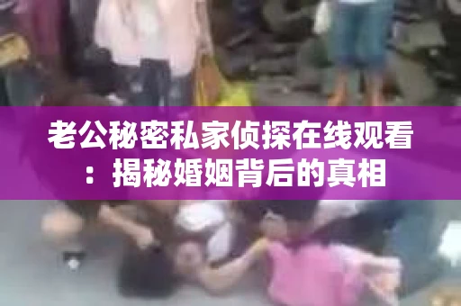 老公秘密私家侦探在线观看：揭秘婚姻背后的真相
