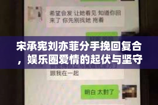 宋承宪刘亦菲分手挽回复合，娱乐圈爱情的起伏与坚守