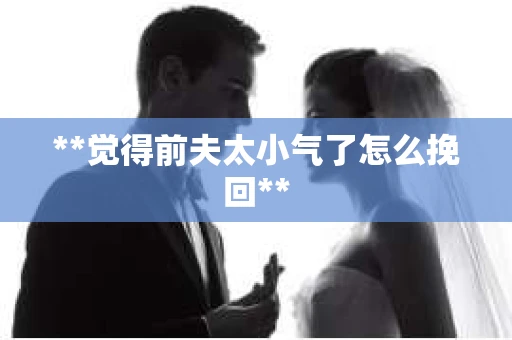 **觉得前夫太小气了怎么挽回**