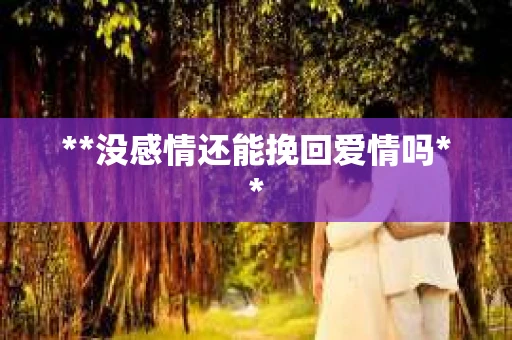 **没感情还能挽回爱情吗**