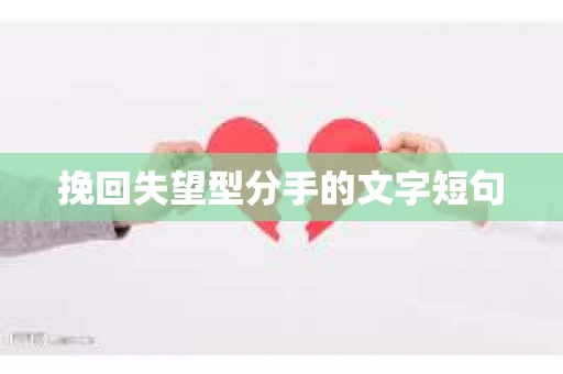 挽回失望型分手的文字短句