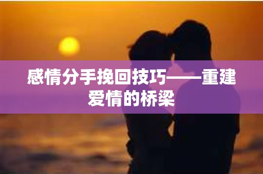 感情分手挽回技巧——重建爱情的桥梁