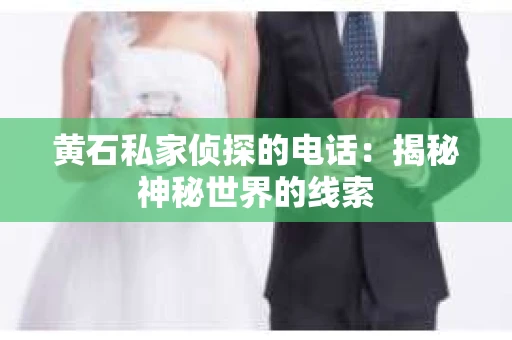 黄石私家侦探的电话：揭秘神秘世界的线索