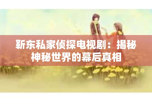 靳东私家侦探电视剧：揭秘神秘世界的幕后真相