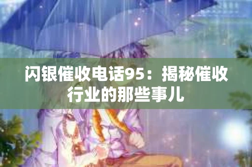 闪银催收电话95：揭秘催收行业的那些事儿