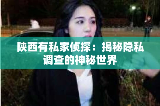陕西有私家侦探：揭秘隐私调查的神秘世界