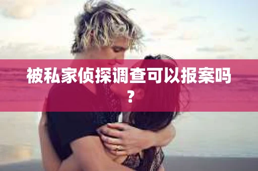 被私家侦探调查可以报案吗？